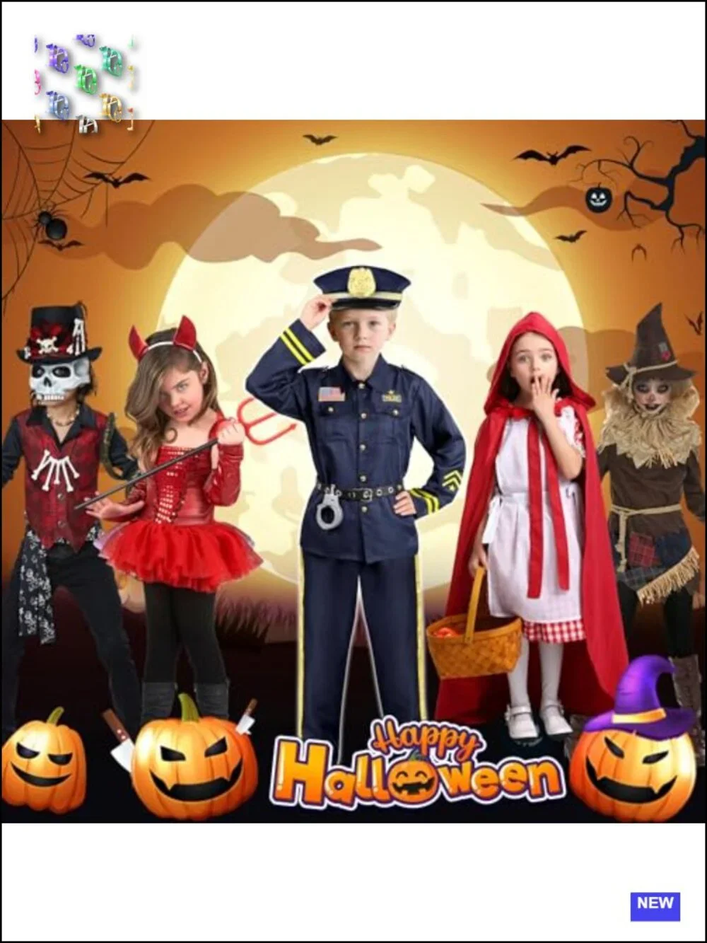 Kids Police Officer Costume Set with Accessories Halloween